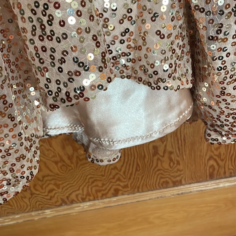 Long, sequin Autumn-colored gown! - Picture 3 of 5